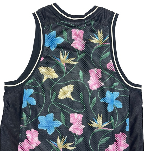 Nike Dri-Fit NBA Giannis Freak Jersey Tank Black Floral Basketball Medium Tall - Picture 7 of 16
